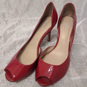Red Peep Toe Cato Heels